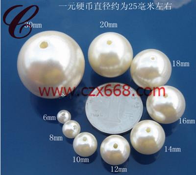 塑膠仿珍珠圓形珠-19